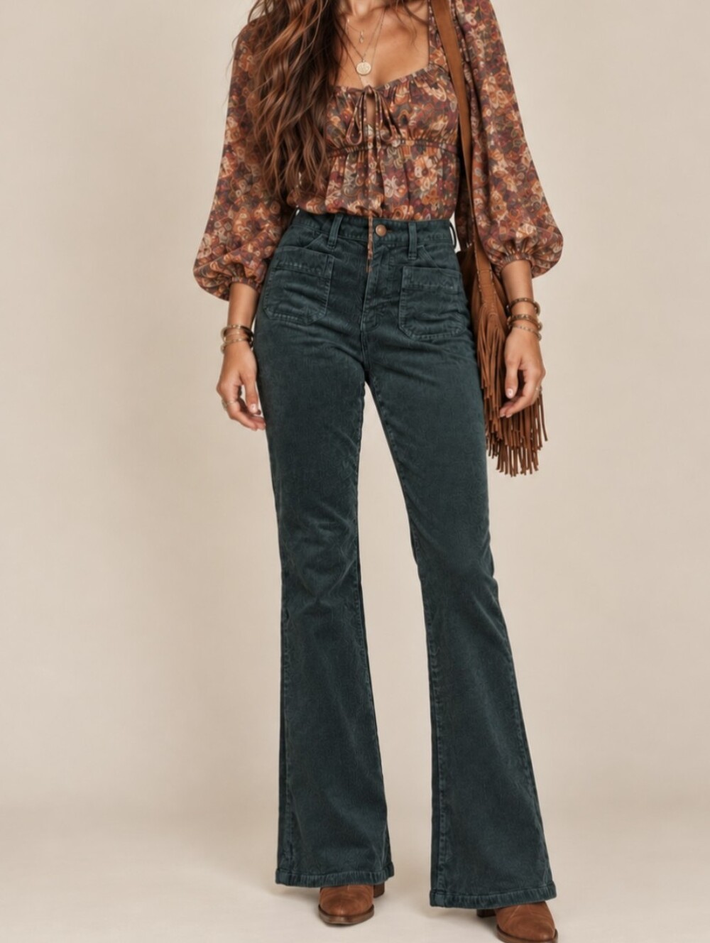 Pilcro Anthropologie Green Corduroy pants Size 26